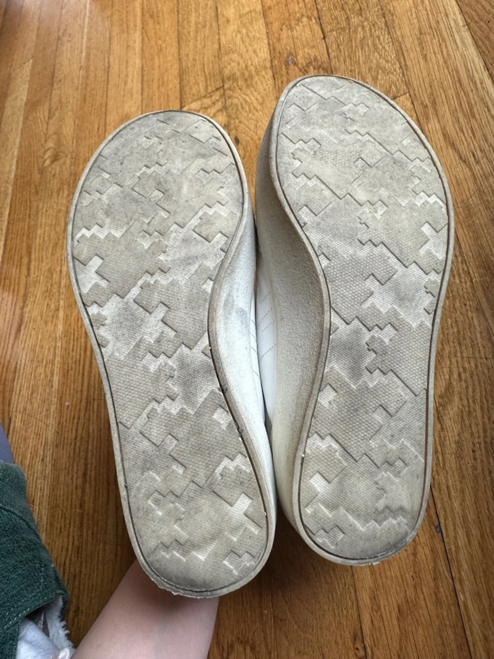Dr. Scholl's White Sneakers with Pink Heel Accent